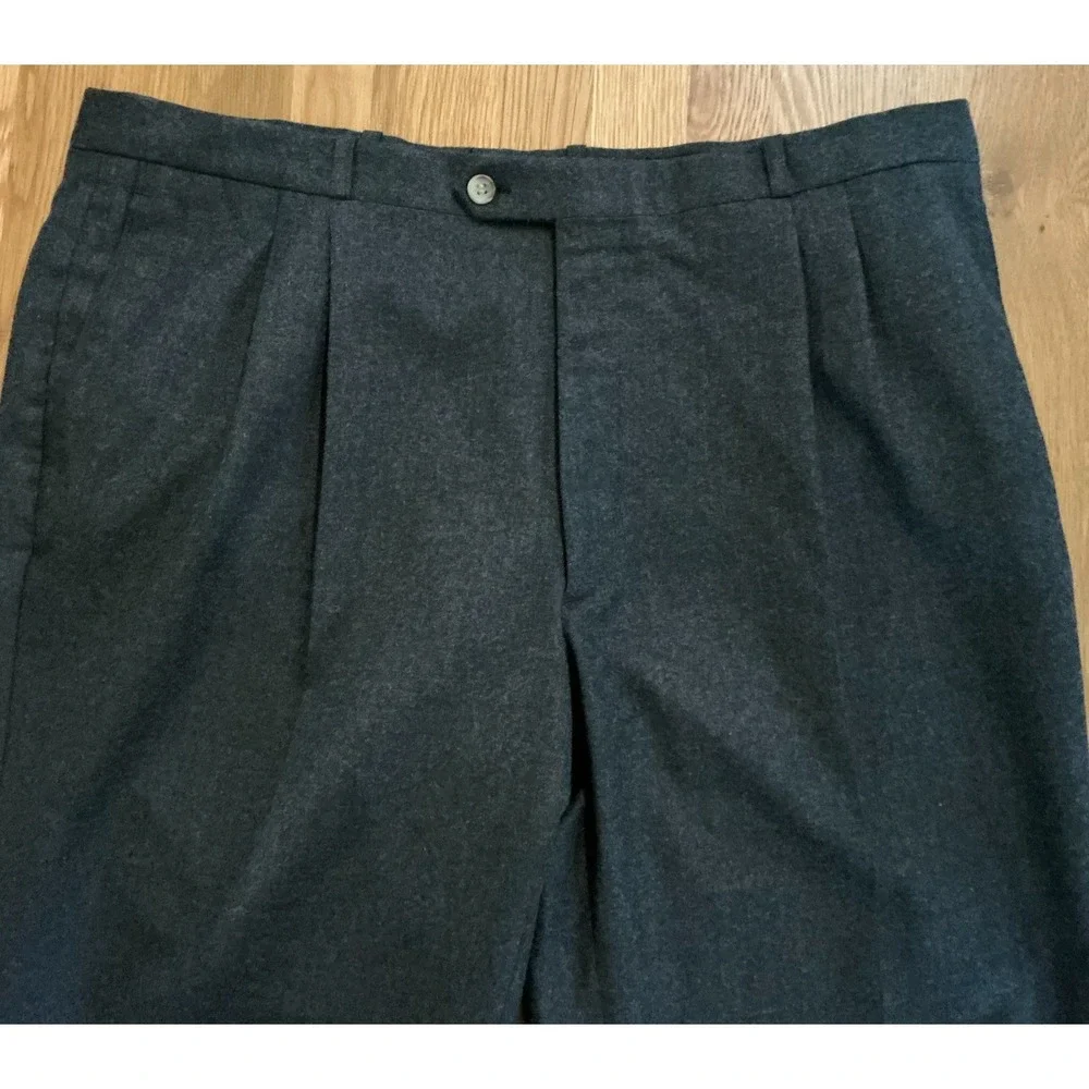 Givenchy Monsieur 100%‎ Wool Charcoal Pleated Dress Slacks Size 40R